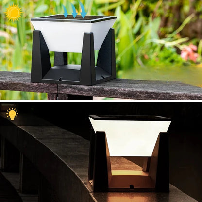 LumaPost™ – Solar LED Buitenlamp voor Tuin & Hek