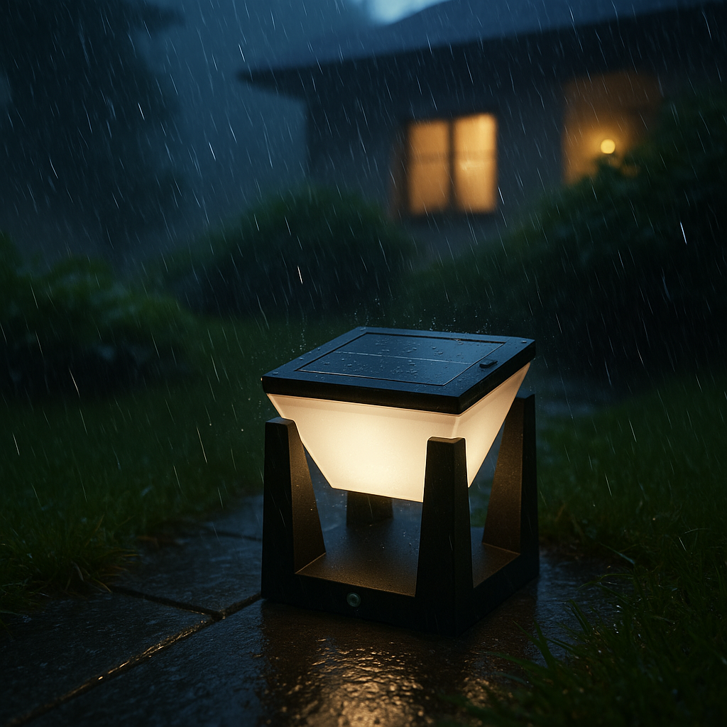 LumaPost™ – Solar LED Buitenlamp voor Tuin & Hek