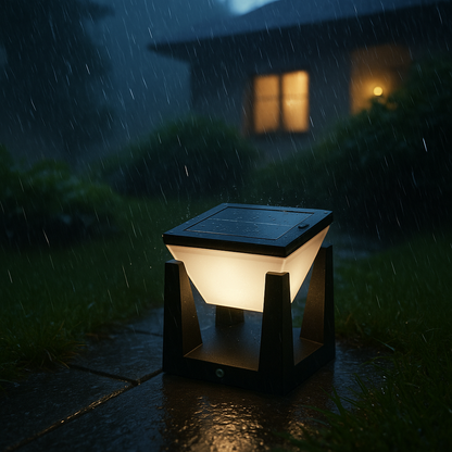 LumaPost™ – Solar LED Buitenlamp voor Tuin & Hek