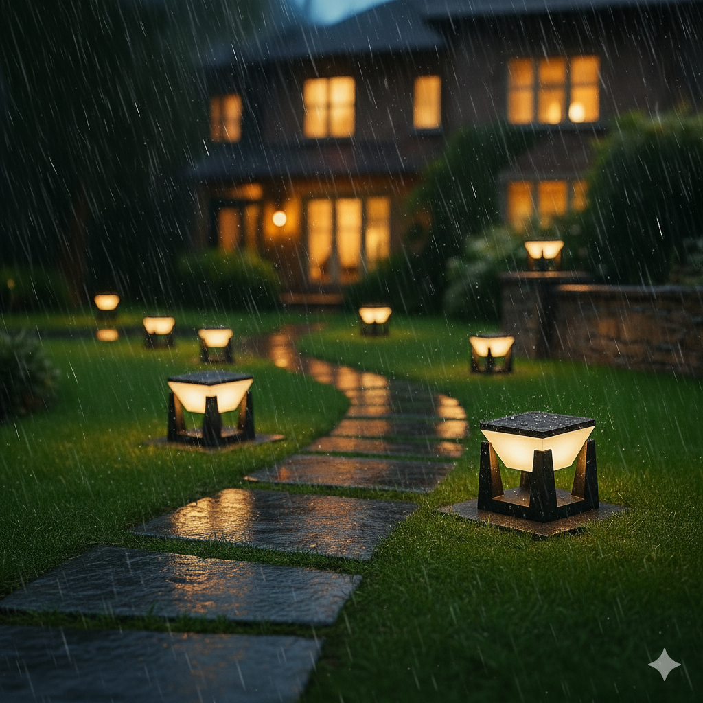 LumaPost™ – Solar LED Buitenlamp voor Tuin & Hek